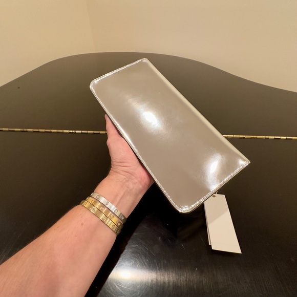 NWT RARE Authentic Luxury Party Tory Burch Kira Metallic Envelope Clutch/Bag - Picture 15 of 17